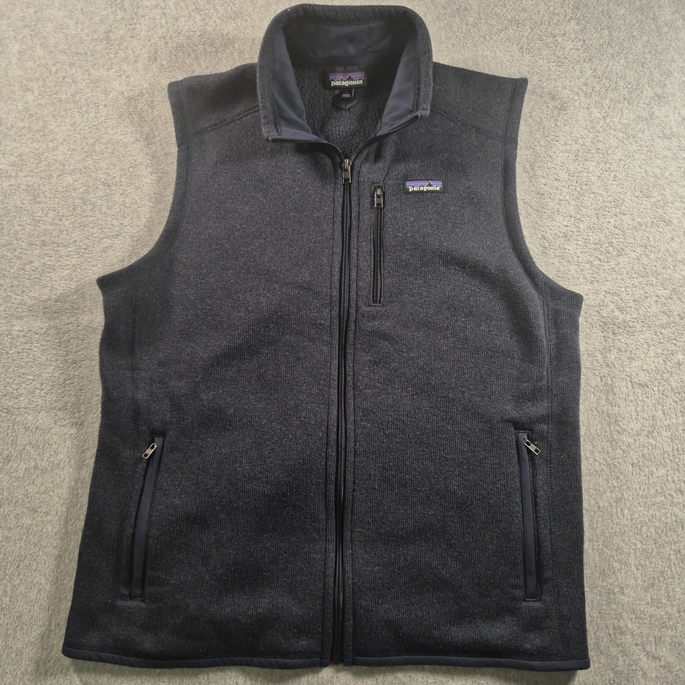 Patagonia Better Sweater Vest Men's L Blue Full Zip Fleece Outdoor Hiking